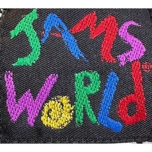 VIntage Jams World Maxi Tank Dress w Pockets Black Floral Rayon Sleeveless Sz 11